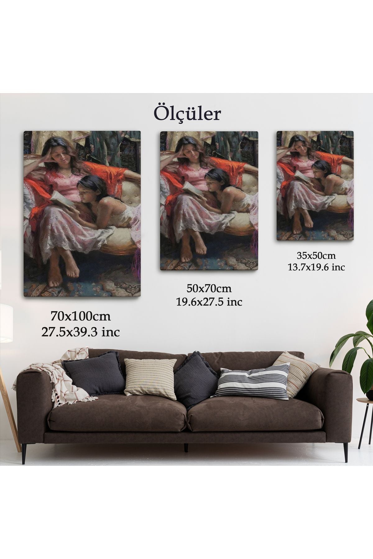 Anne ve Kızı Ortaçağ Tablosu-6040