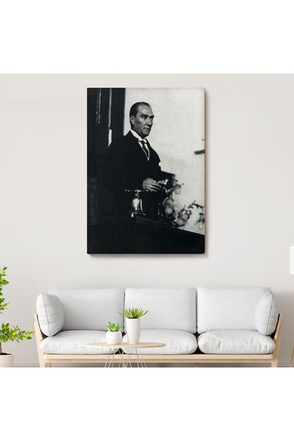 Atatürk Portre Tablosu Mustafa Kemal Atatürk Dikdörtgen Dekoratif Kanvas Tablo-FY-148