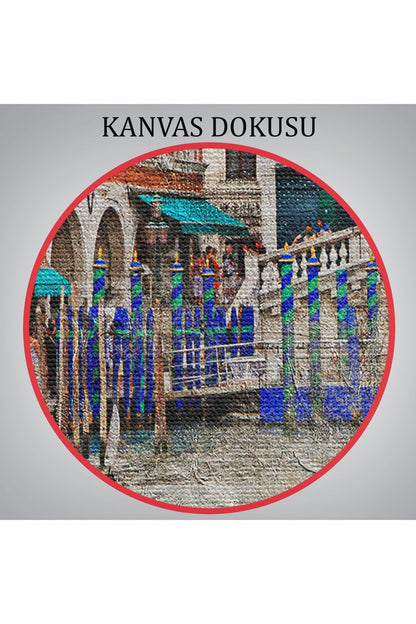 Venedik Kanalları Yağlıboya Çalışması Dekoratif Tablo-3427