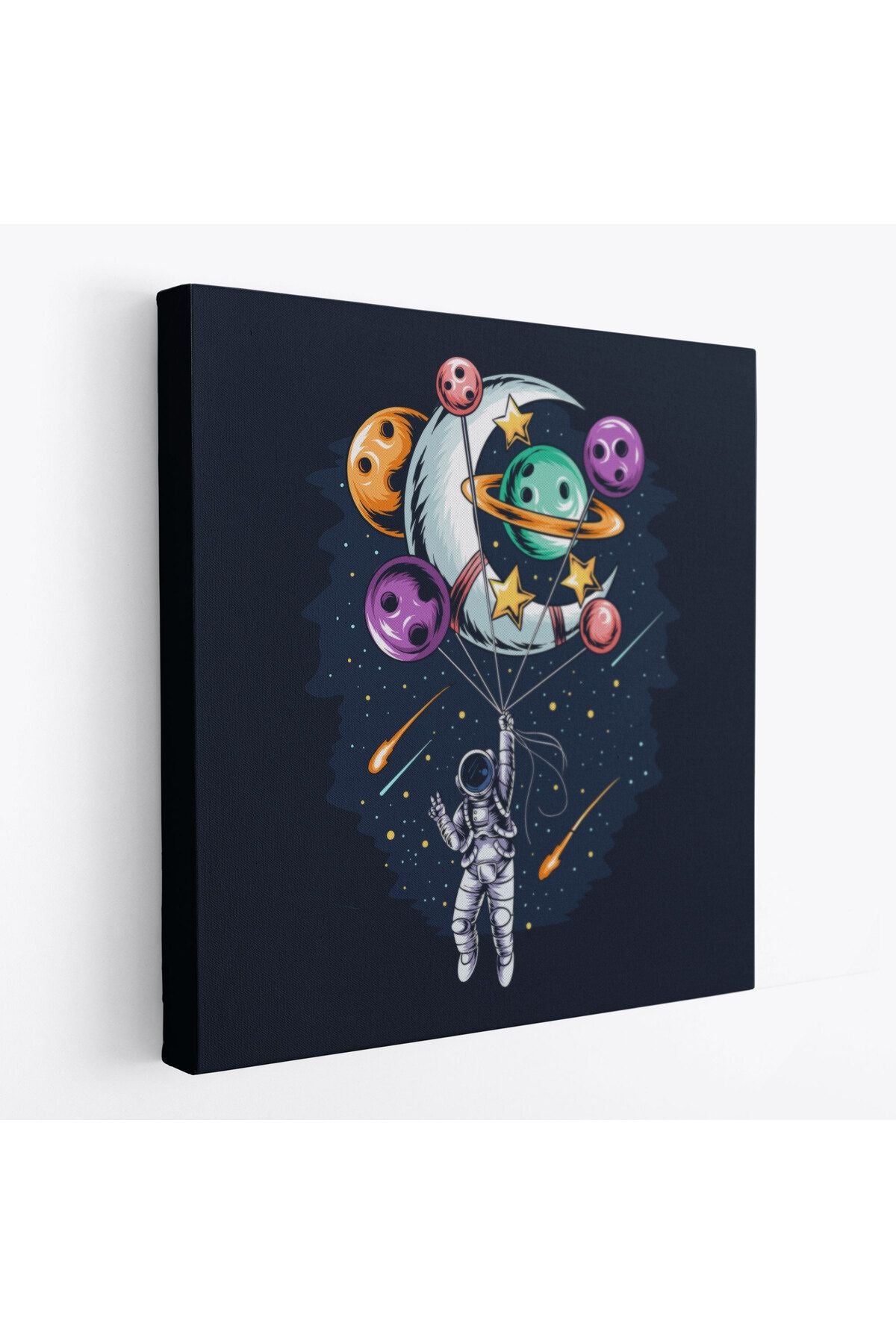 Ay ve Gezegenler İle Uçan Astronot Tablo-5097