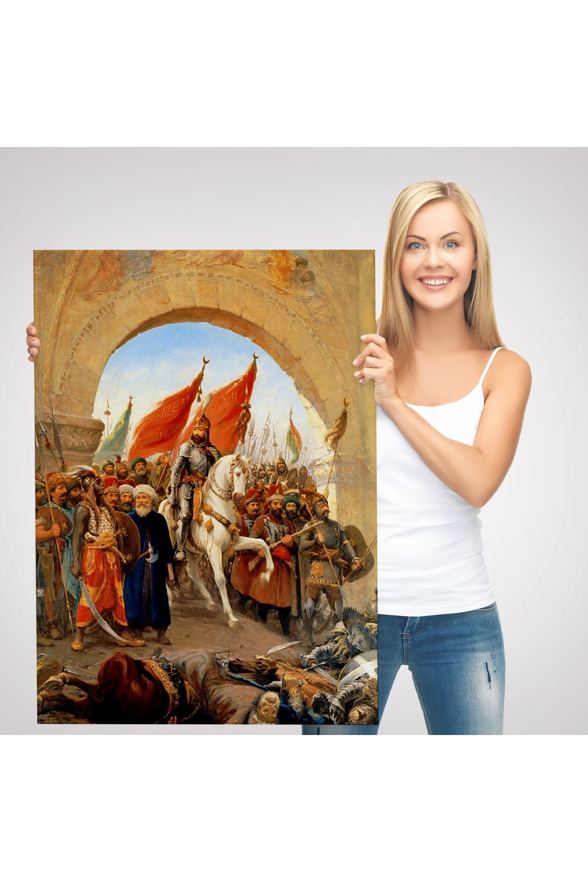 DB  Fatih Sultan Mehmet Istanbul'a Girişi Tablosu - Fausto Zonaro -6439