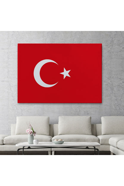 Türk Bayrağı Dekoratif Kanvas Duvar Tablosu-3668