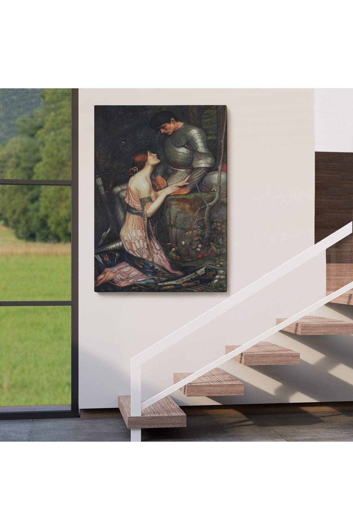 John William Waterhouse'un Lamia ve Şövalyesi Orenco Kanaviçe Tablosu-6263