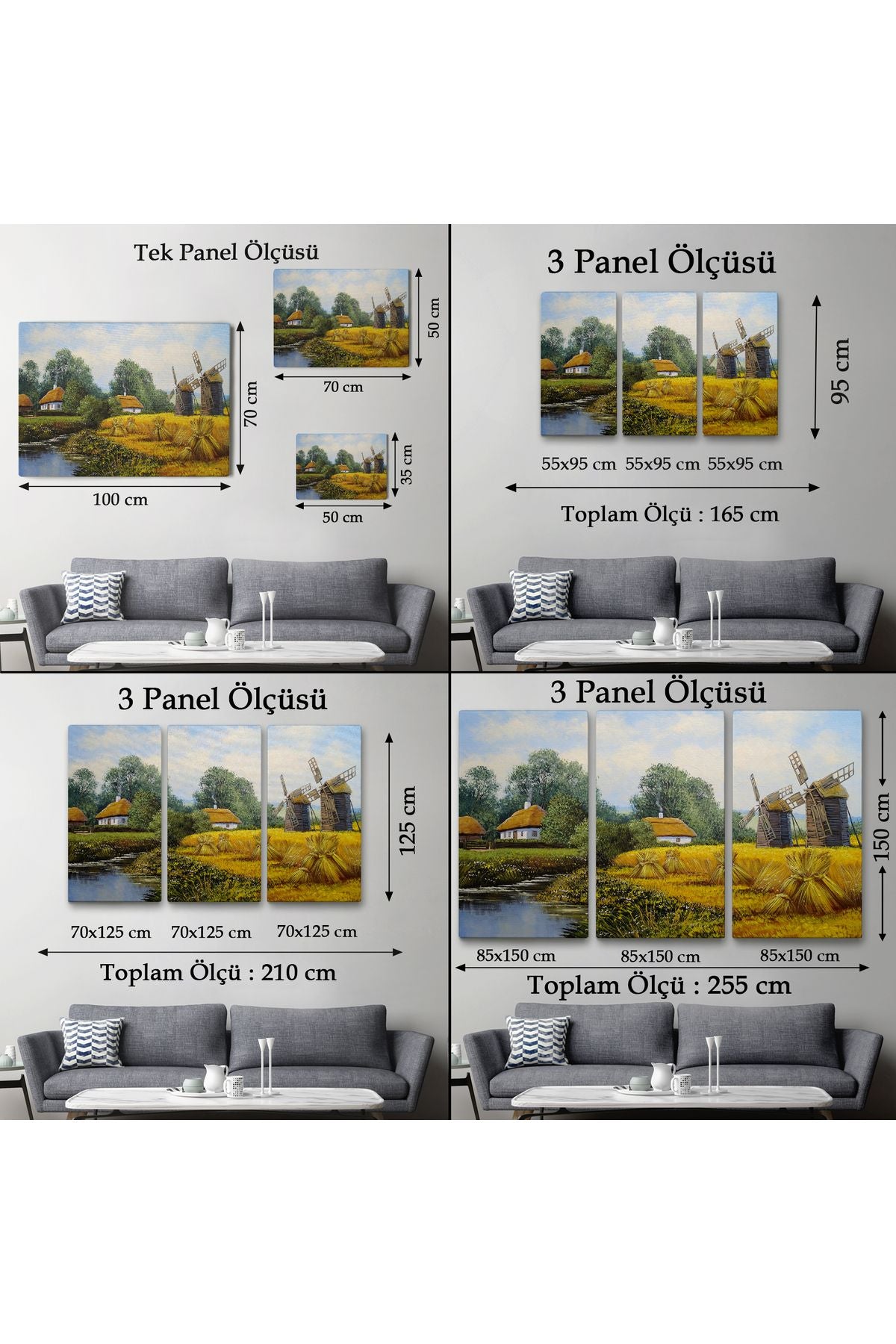 Ukrayna Köy Evi Dekoratif Kanvas Duvar Tablosu-3675