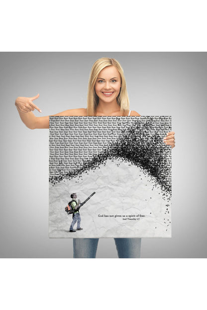 Tanrı Bize Korku Ruhu Vermedi Kanvas Tablo-5324