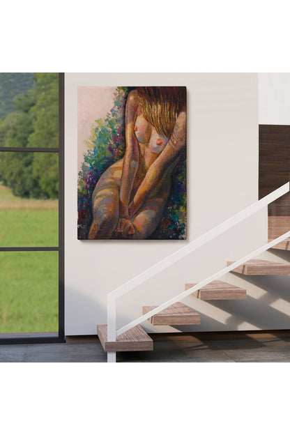 Çıplak Kız Yağlıboya Güzellik Sanatı Banyo Duvarı Kanvas Tablo-5252