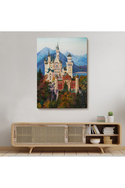 Bavyera Almanya Neuschwanstein Kalesİ Kanvas Tablo-5980