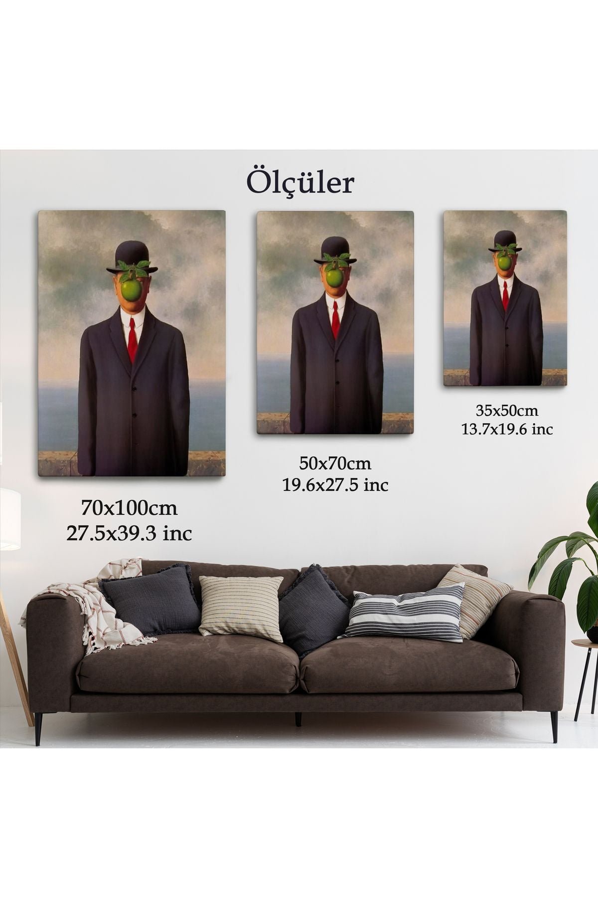 Renee Magritte'in Adamın Oğlu İsimli Eseri Kanvas Tablo-5132