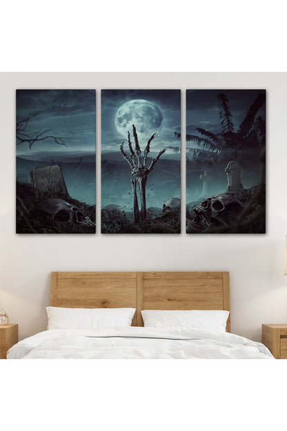 Mezardan Çıkan El, Mezarlıkta Dirilmiş El Dekoratif Duvar Tablosu-5205