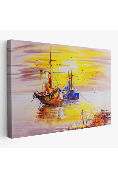 Venedik İtalya Yağlıboya Görünüm Dekoratif Kanvas Duvar Tablosu-3489