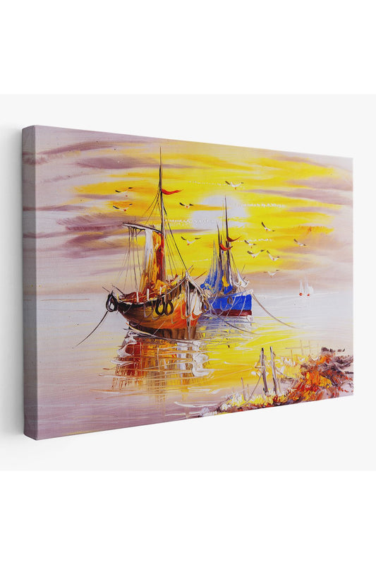 Venedik İtalya Yağlıboya Görünüm Dekoratif Kanvas Duvar Tablosu-3489