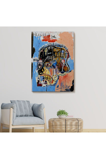 Jean Michel Basquiat,İsimsiz Kafatası 1981 Sergi Tablosu-4978