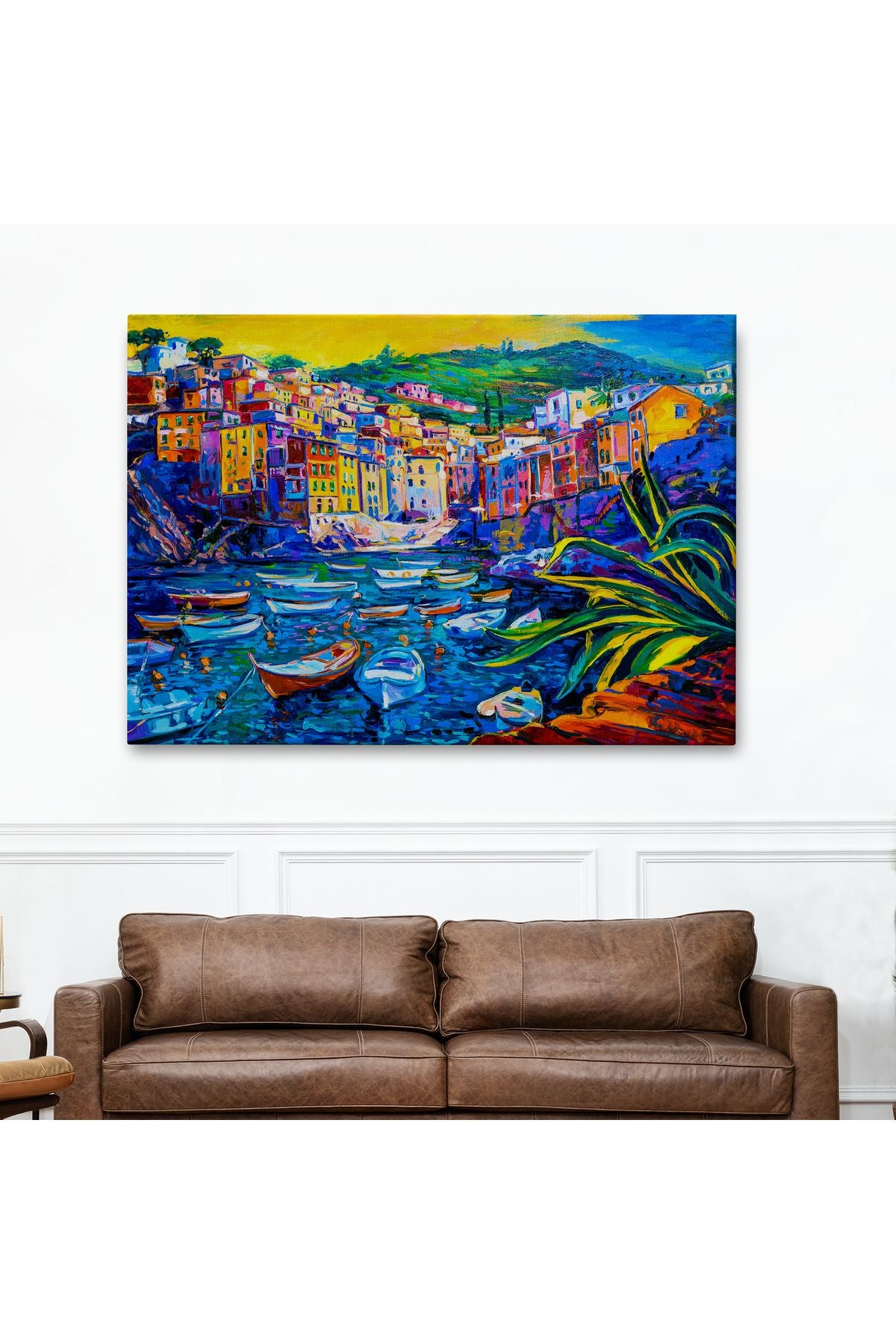 Sahilde TeknelerYağlıboya Görünüm Dekoratif Kanvas Duvar Tablosu-3462