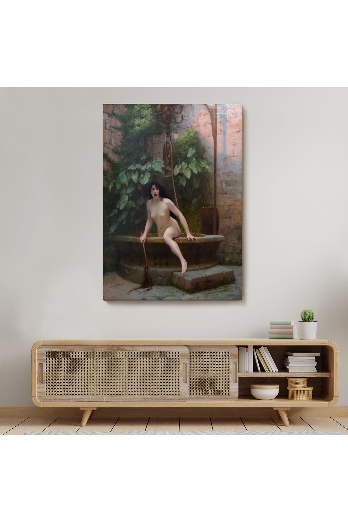 Jean-Léon Gérôme, Kuyusundan Çıkan Gerçek (La Vérité sortant du puits) Kanvas Tablo-5277