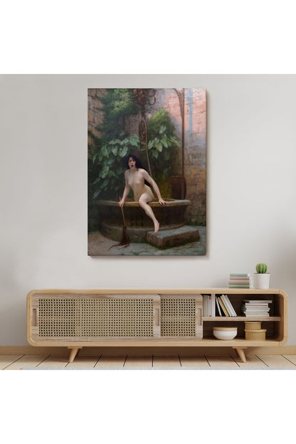 Jean-Léon Gérôme, Kuyusundan Çıkan Gerçek (La Vérité sortant du puits) Kanvas Tablo-5277