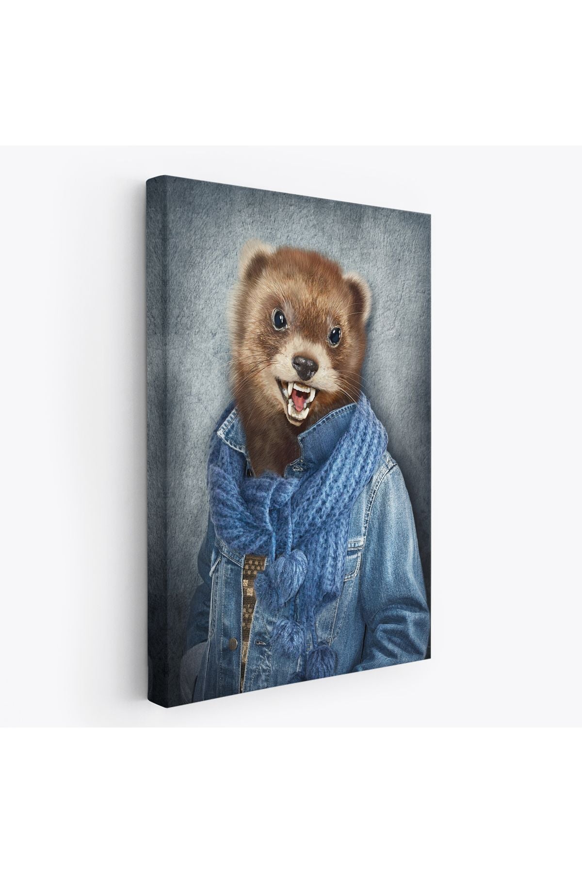 Simsar Kafalı İnsan Kanvas Tablo-4990