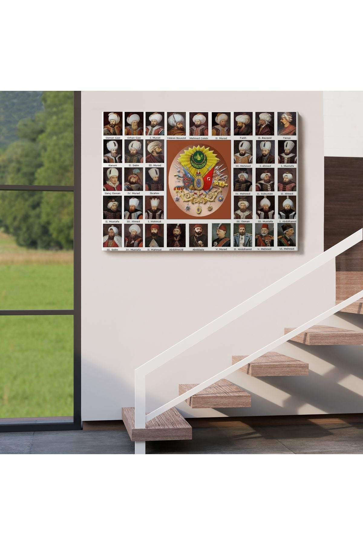 KY Özel Osmanlı Padişahlarının Tümü Dekoratif Duvar Tablosu-6549