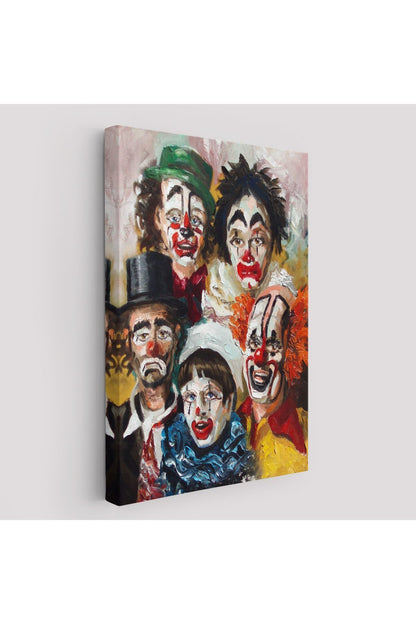 Kanvas, Duvar Tablosu, Dekoratif, Üzgün Palyaçolar 6421 EGKNV