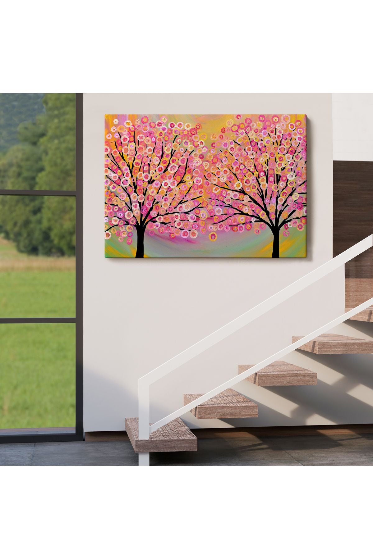 Sürreal Ağaçtaki Renkler Senfonisi Tablosu-6629