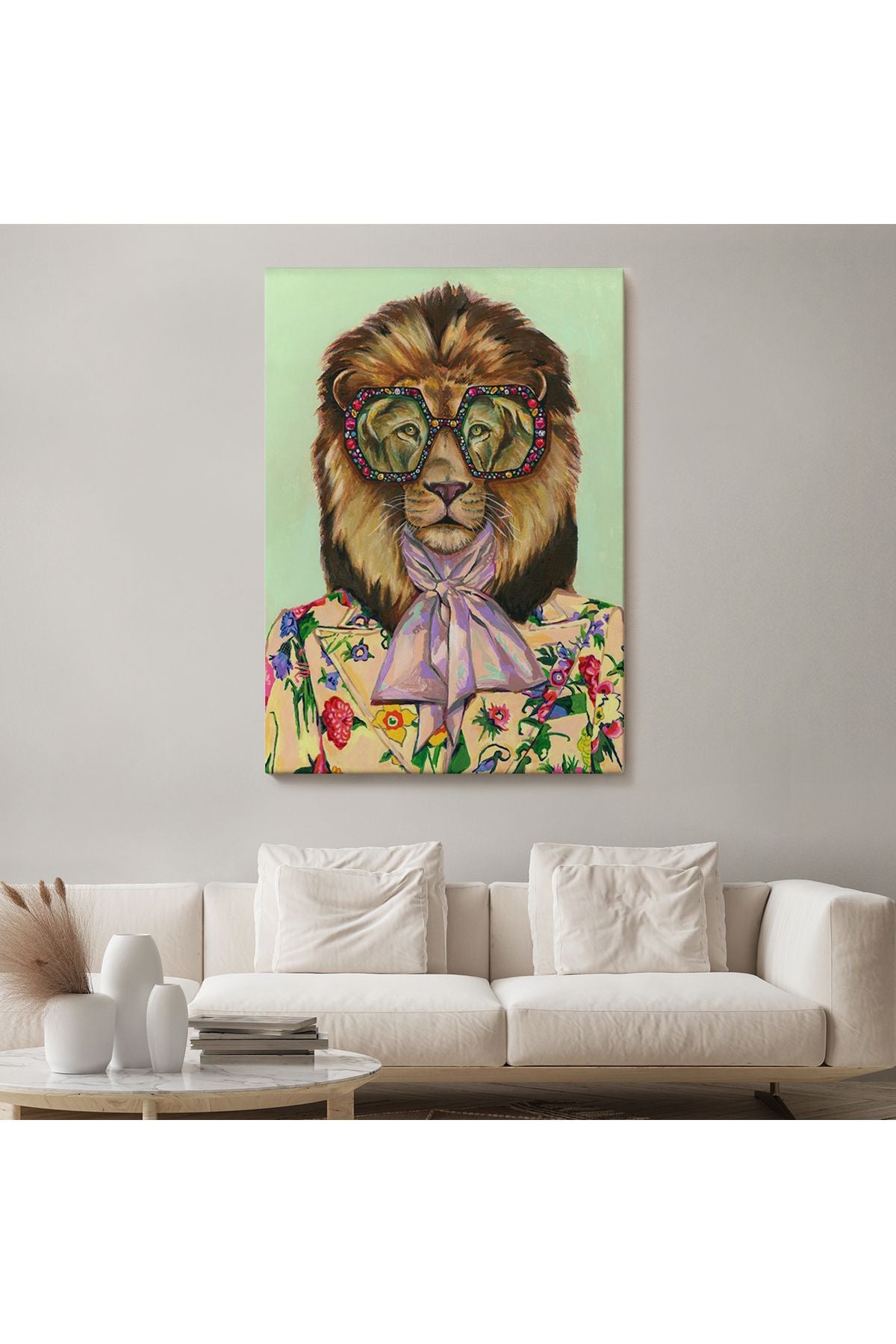 Tüketim Bağımlısı Sosyetik Kaplan Duvar Tablosu-6162