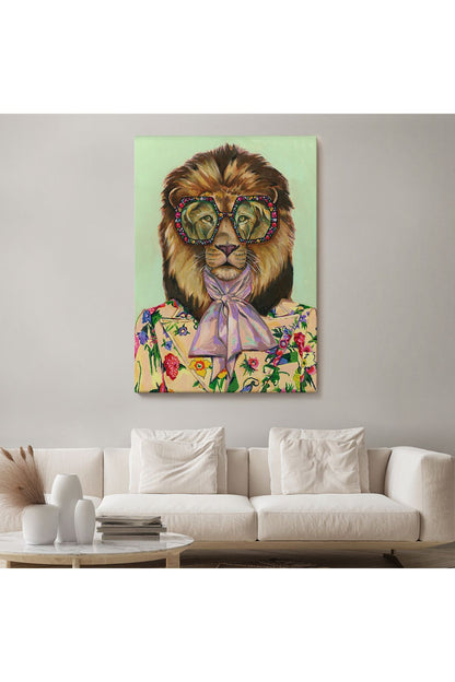 Tüketim Bağımlısı Sosyetik Kaplan Duvar Tablosu-6162