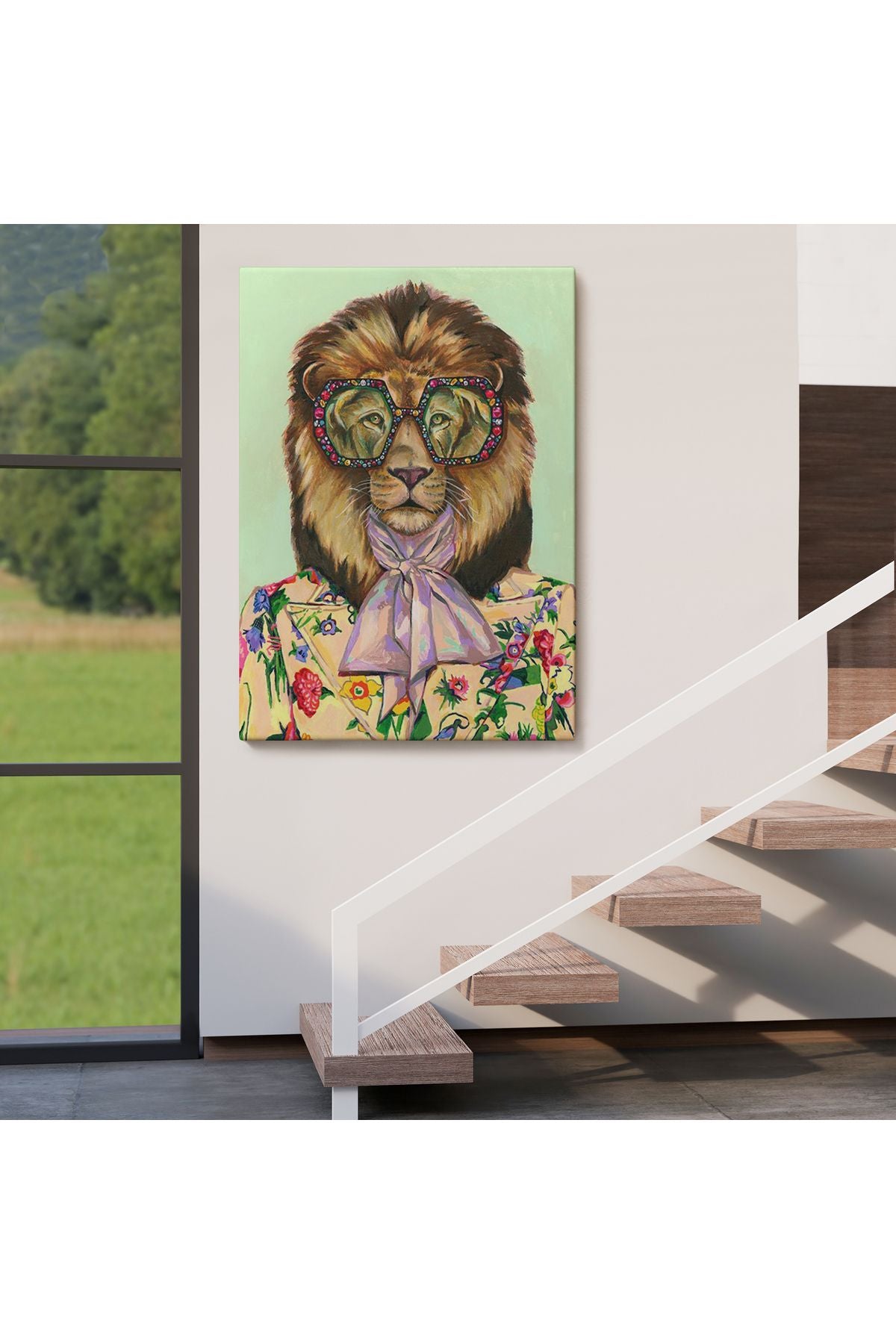 Tüketim Bağımlısı Sosyetik Kaplan Duvar Tablosu-6162