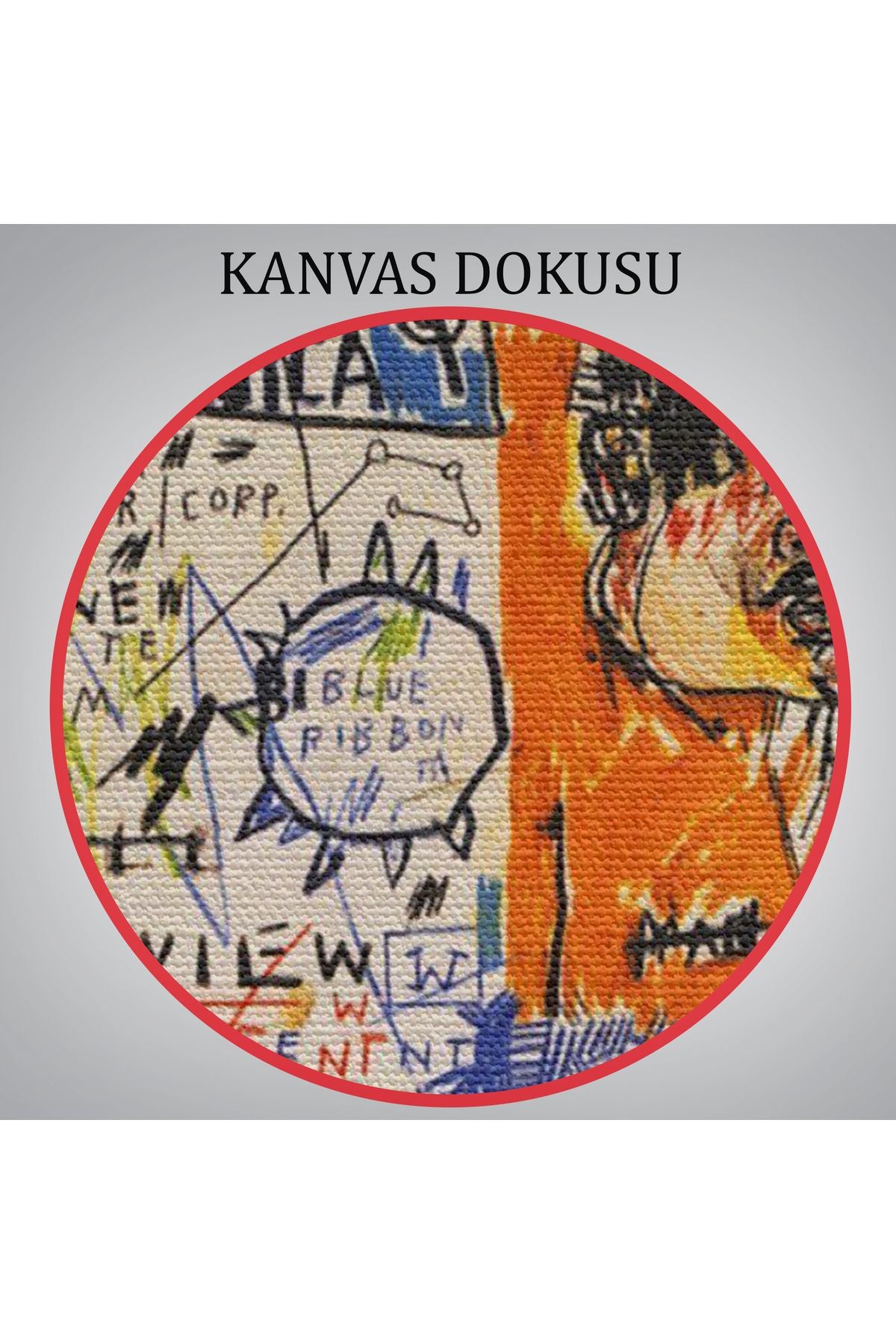 Jean Michel Basquiat'in 50 cent Piece İsimli Eseri Kanvas Tablo-5017