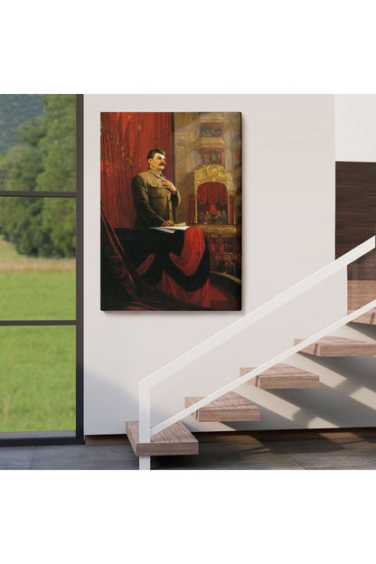 Josef Stalin Eski Sovyetler Birliği Hükümet Başkanı Duvar Tablosu-6014