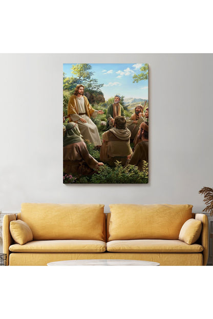 İsa Mesih Havarilerine Ders Veriyor, Hristiyan Hediye Tablosu Jesus Christ -6382