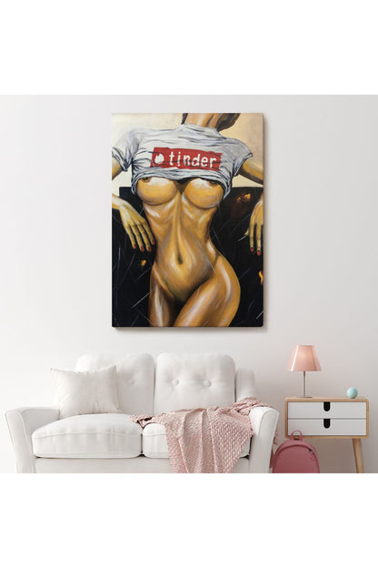 Kadın Yağlıboya Görünümlü Kanvas Tablo-5119