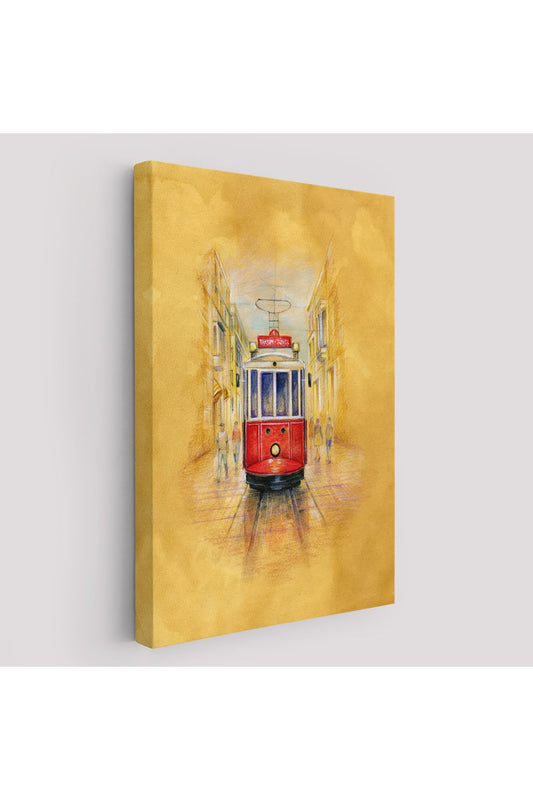 DB HG İstiklal Caddesi ve Tarihi Tranvay Duvar Tablosu-5987