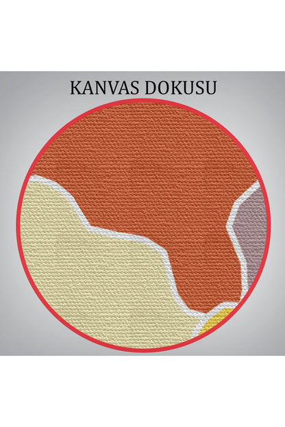 Uşak İli ve İlçeler Haritası Dekoratif Kanvas Tablo 1476