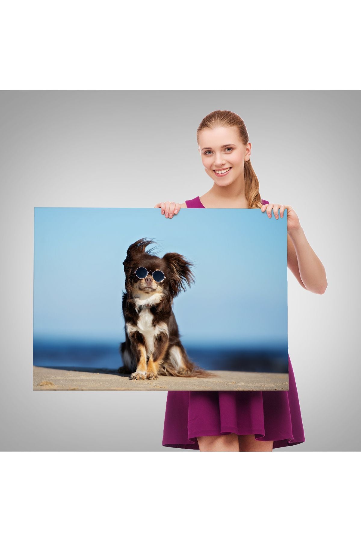 Küçük Köpek Dekoratif Kanvas Tablo 1157