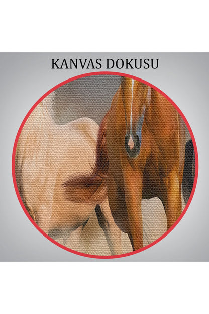 Koşan Atlar Dekoratif Kanvas Tablo 1126