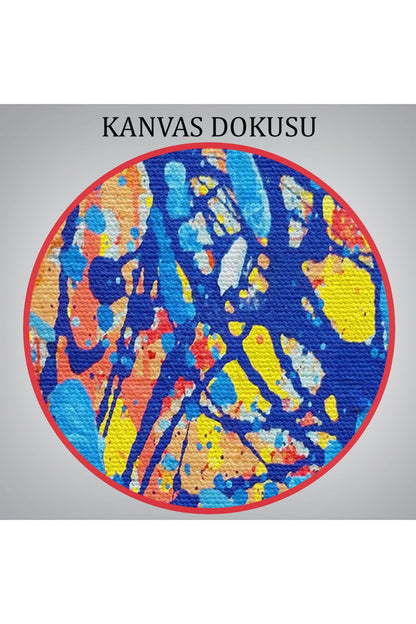 Soyut Sanatsal Yağlıboya Görünüm Dekoratif Kanvas Duvar Tablosu-3549