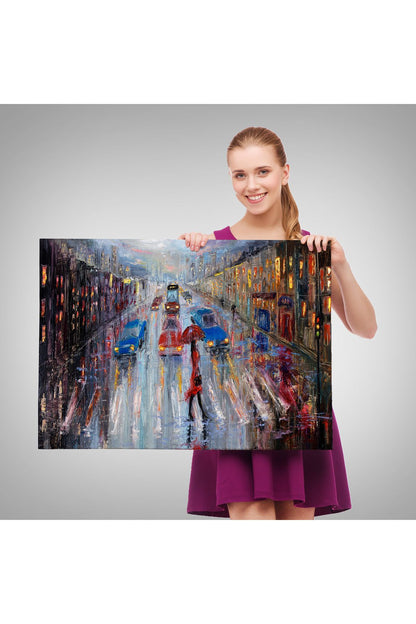 Özel Tasarım, Dekortif  BaskıYağlı Boya Görünümlü Modern Kanvas Duvar Tablosu, Tablo-1197