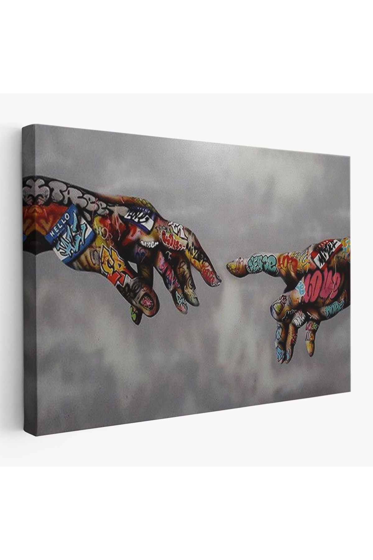 Tanrının Eli Tablo, Hıristiyanlara Hediye, İncil Severler, Banksy Graffiti Sanatı-5415