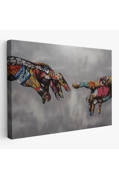 Tanrının Eli Tablo, Hıristiyanlara Hediye, İncil Severler, Banksy Graffiti Sanatı-5415