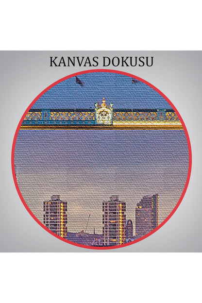Özel Tasarım Londra Köprüsü Gece Manzara Tablosu-6638