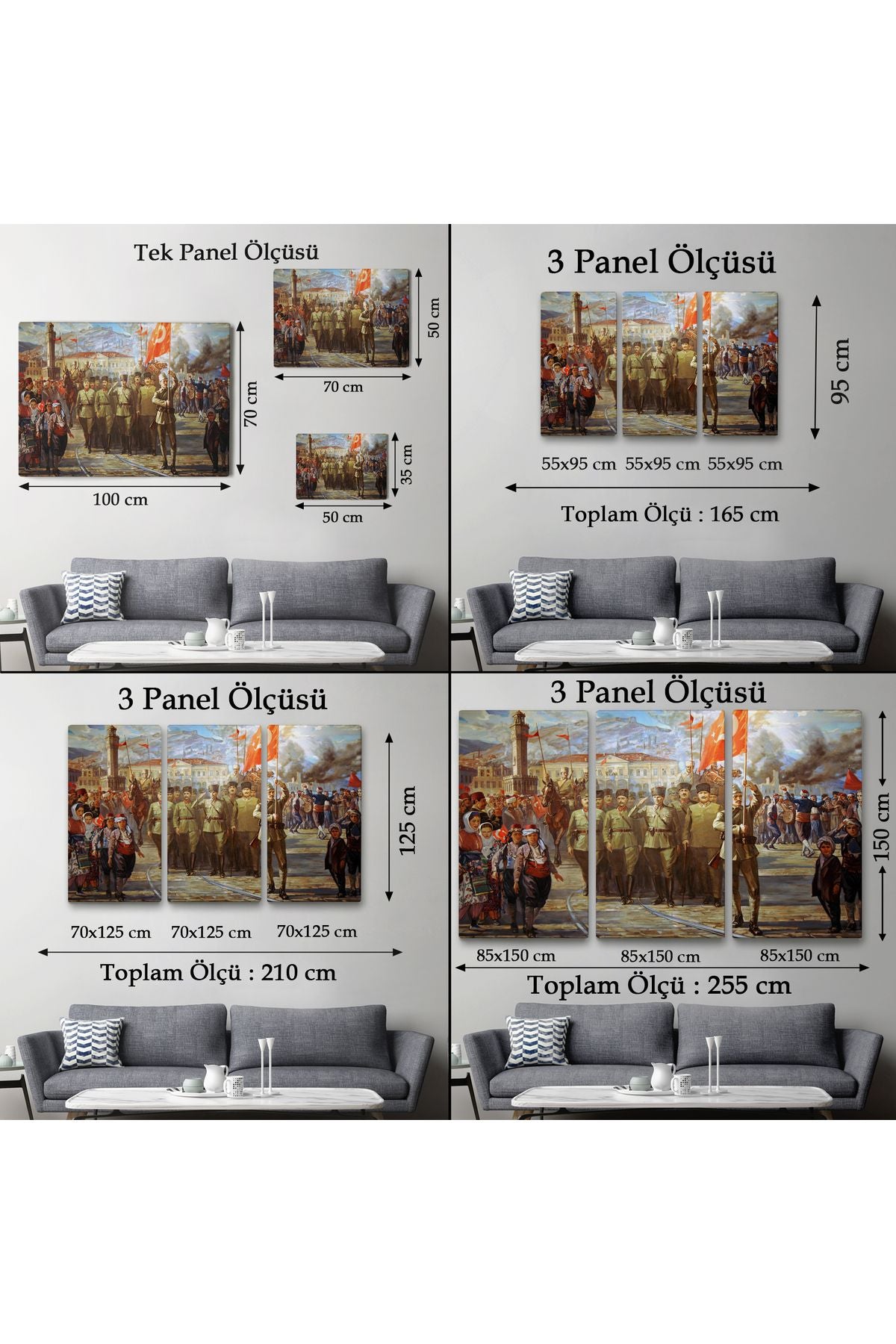 İzmir'in Kurtuluşu Tablosu - Atatürk'ün İzmire Girişi-6627