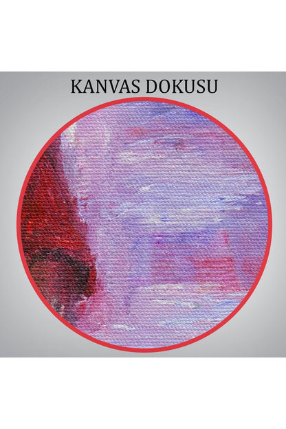 DB  Gece Lambası Altında Şemsiyeli Kız Tablosu-5978