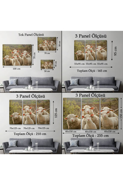Dekoratif Duvar Tablosu- Koyun Kuzu, Hayvan Temalı 1119
