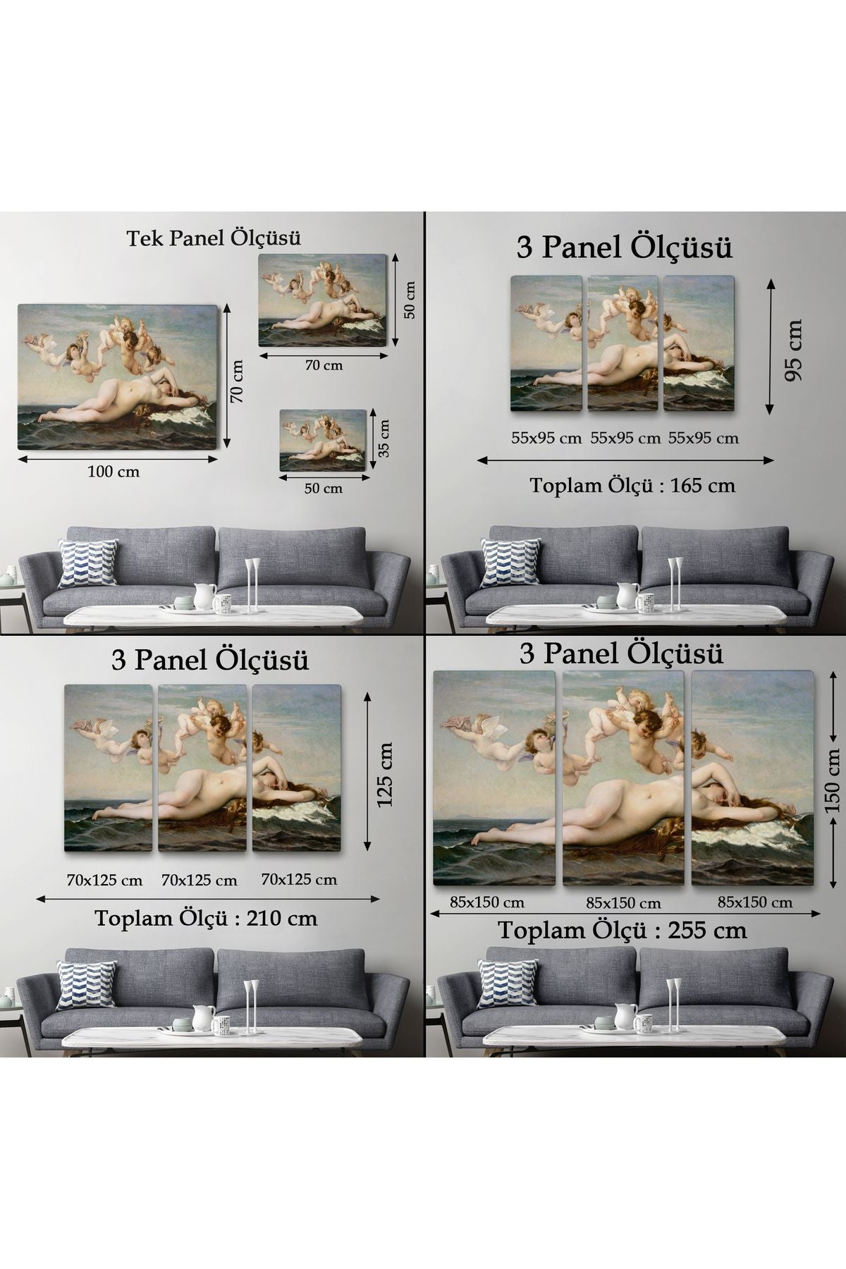 Alexandre Cabanel'in Venüsün Doğuşu İsimli Eseri Kanvas Tablo, The Birth Of Venus-5028