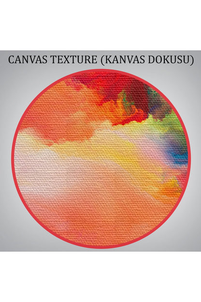 Yaratıcı Renkler Yağlıboya Görünüm Dekoratif Kanvas Duvar Tablosu-3521