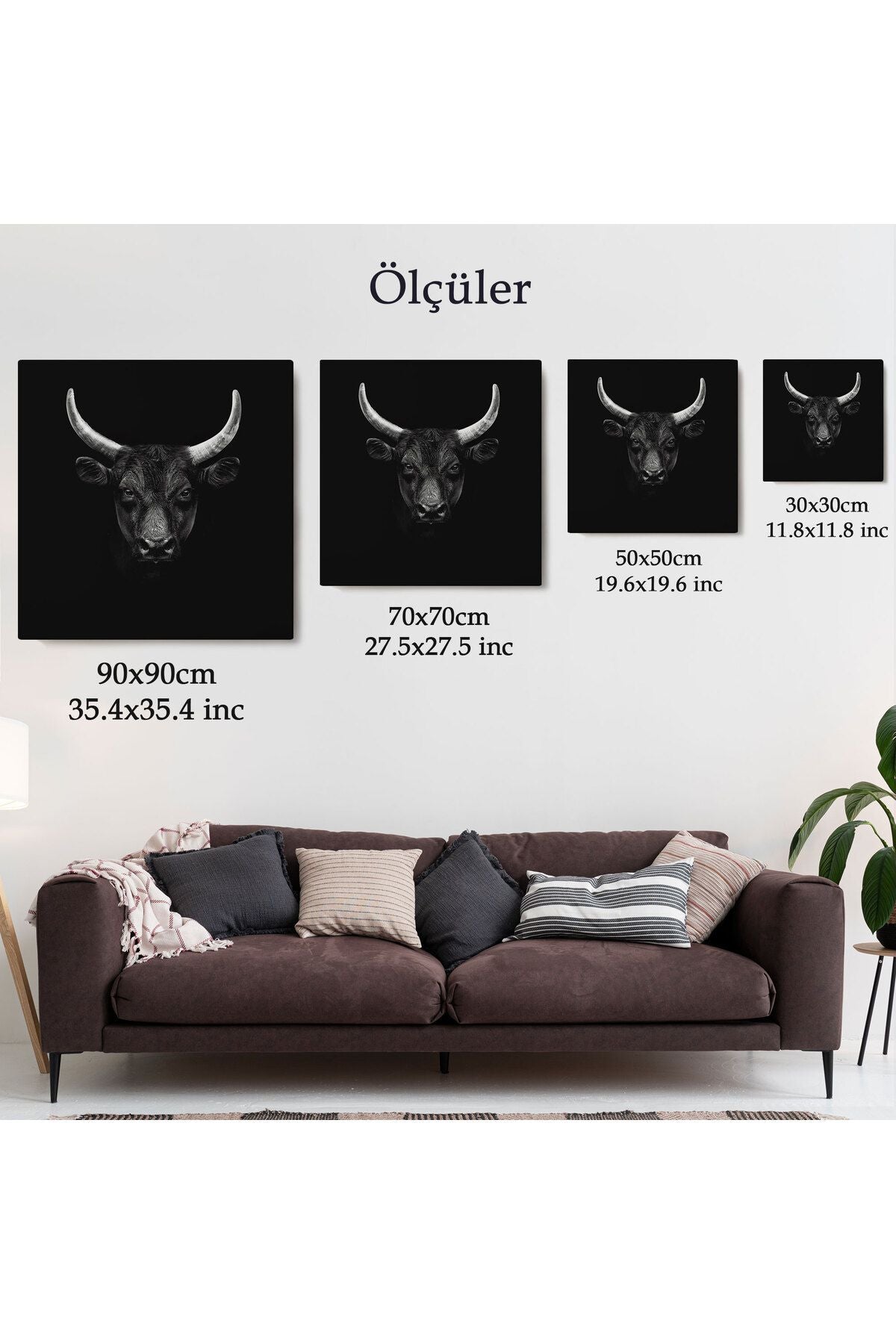 Boğa Dekoratif Kanvas Tablo-5809