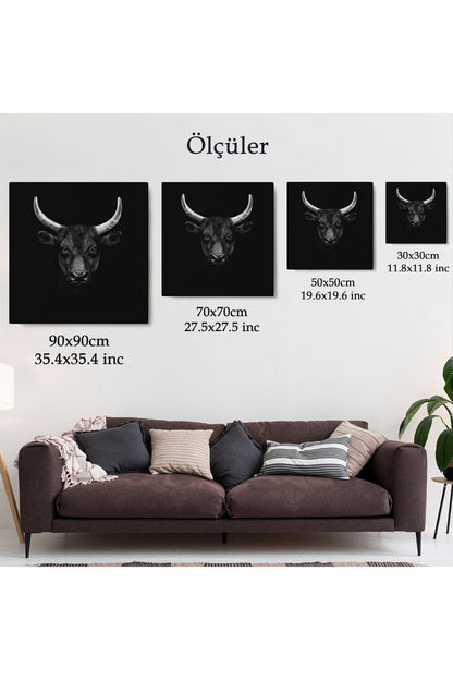Boğa Dekoratif Kanvas Tablo-5809