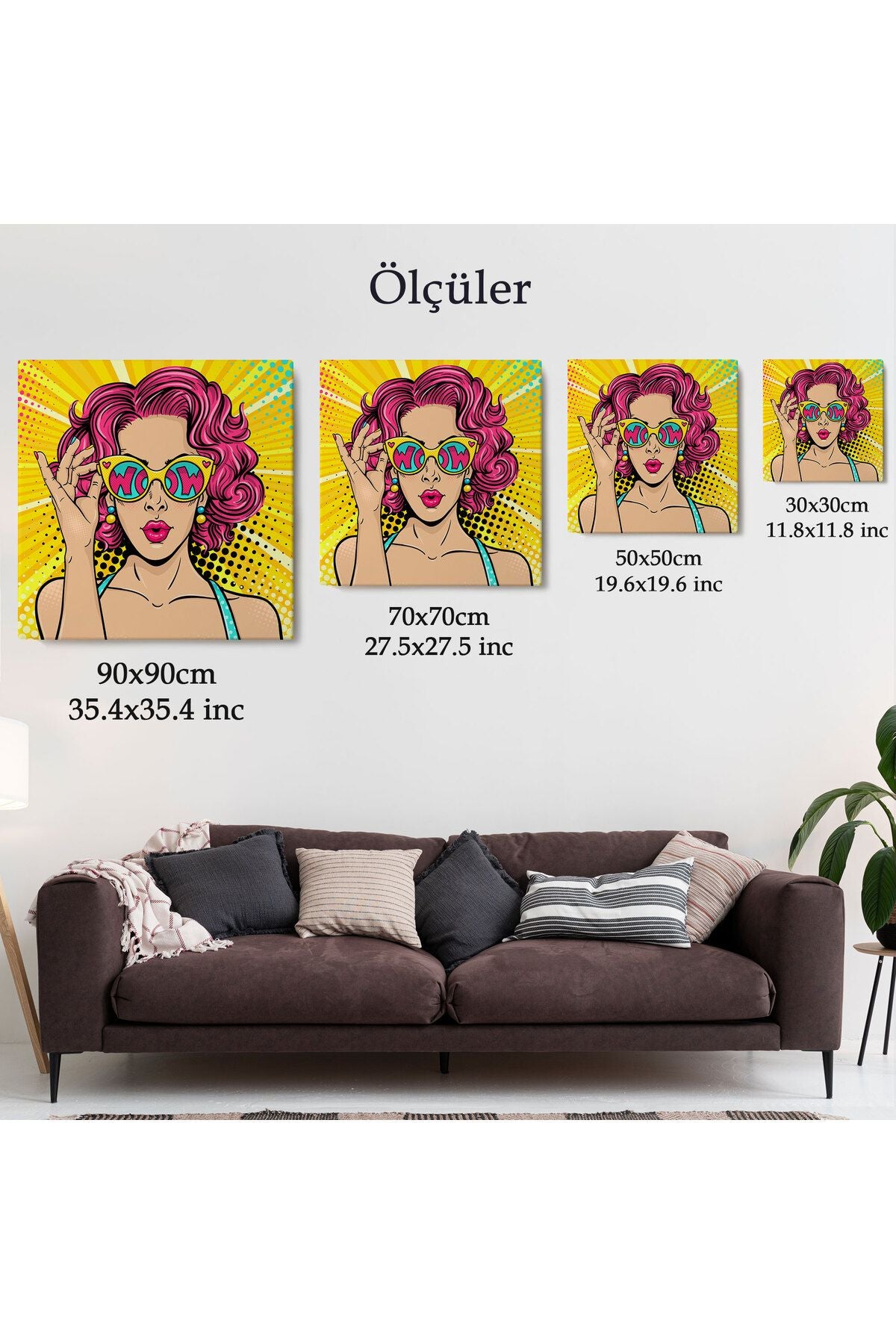 Retro Çizgi Roman Kadını Dekoratif Kanvas Duvar Tablosu-5837
