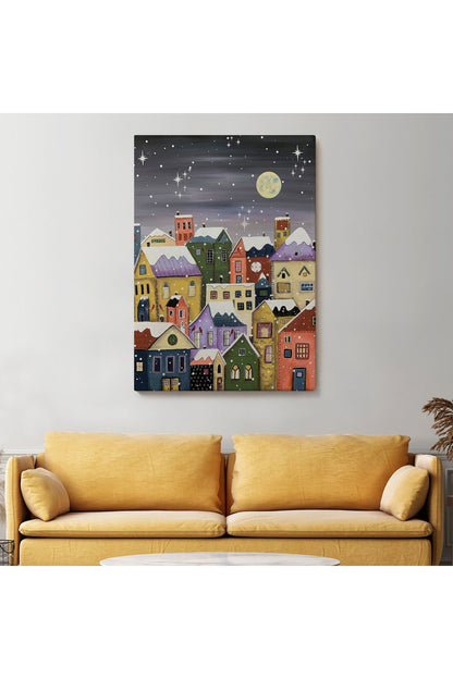 Londrada Kış Gecesi Dekoaratif Duvar Tablosu-6145