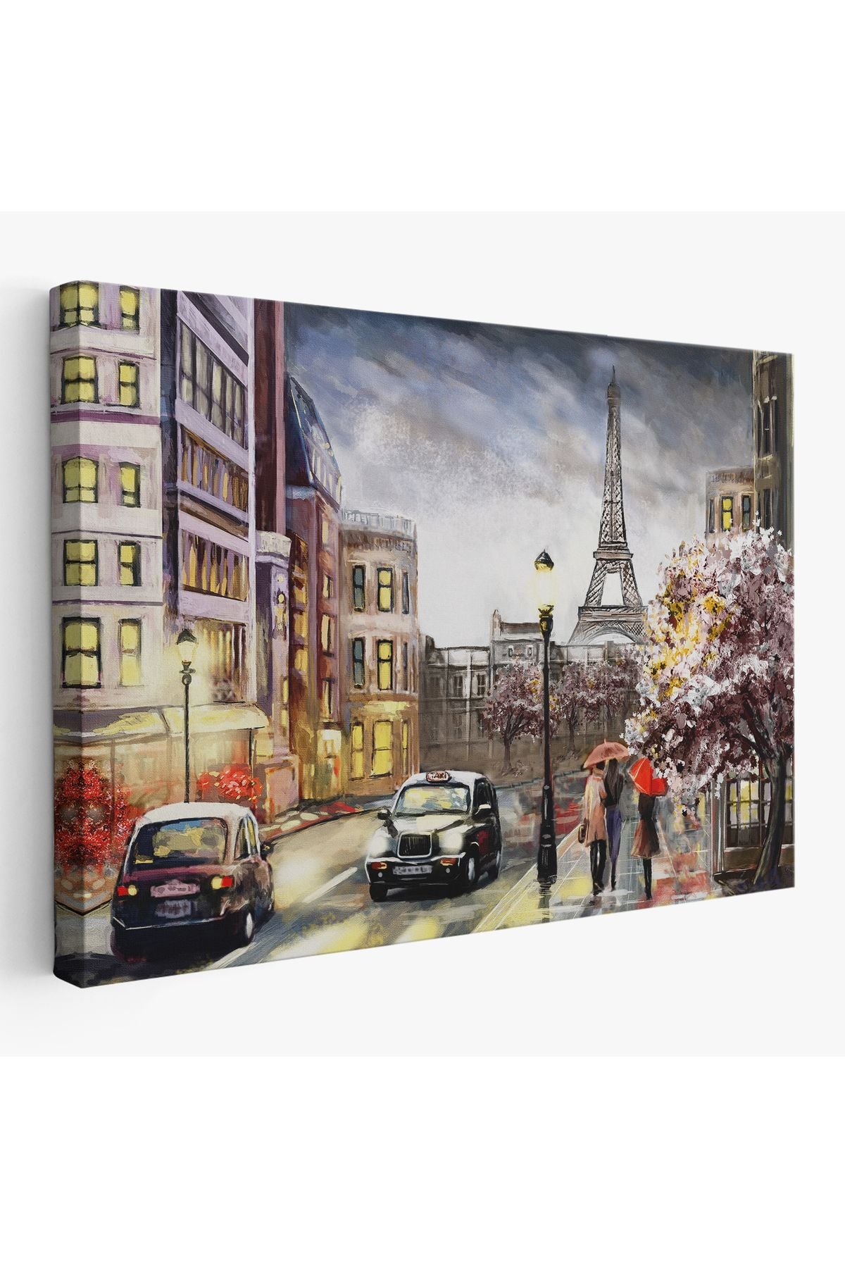 DB HG Eyfel Manzarası Yağlıboya Görünüm Dekoratif Kanvas Duvar Tablosu-3554