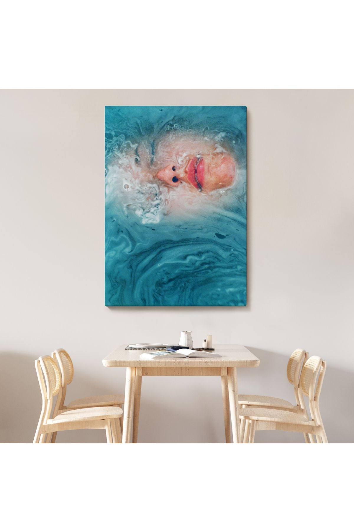 Su Altındaki Kadın Dekoratif Duvar Tablosu-6202